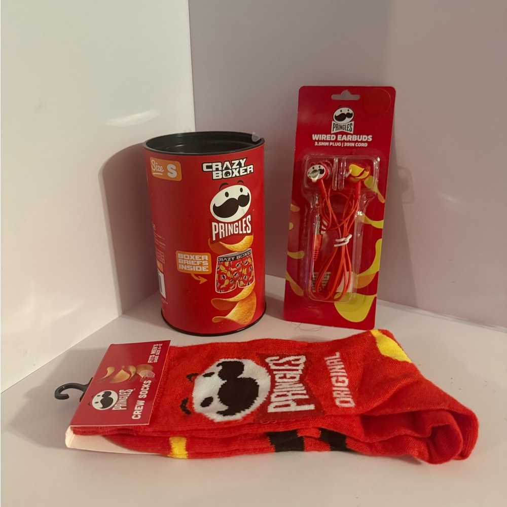 PRINGLES Men’s Boxer Briefs Gift Set (Small) + Bonus Gift